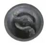 Product image 2 of the product “Waterbowl with 2 Fish, 40 cm Ø | cast stone, handcrafted & coloured 40 cm”